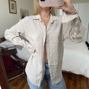 UNIQLO LINEN BUTTON UP SHIRT